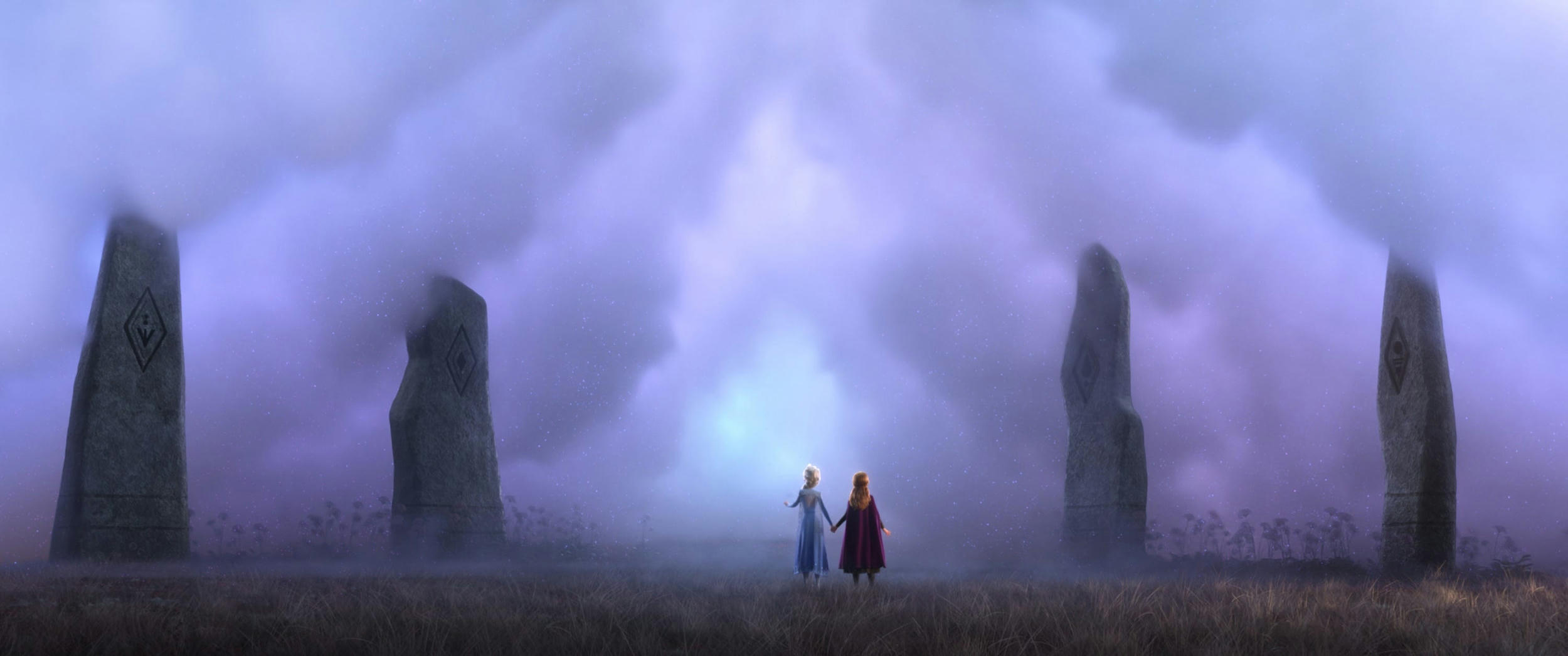Frozen 2 - Elsa and Anna walking into the Unknown